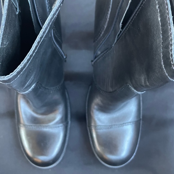 New Nine West Bredeo Leather Inside Zipper Tie Detail Hi Heel Ankle Boot 10M 10 - Picture 7 of 14